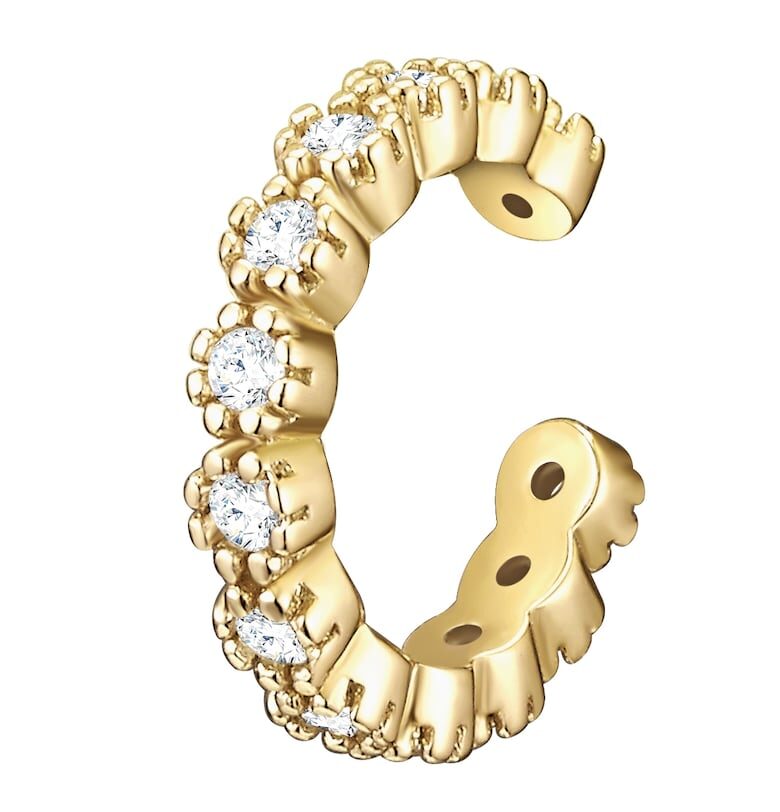 Обеци с покритие от 14К злато и циркони Lulu  Jane