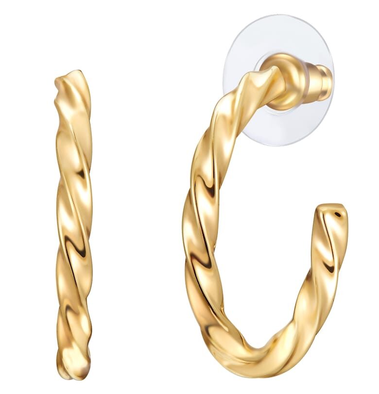 Обеци тип халки с покритие от 14K злато Lulu  Jane