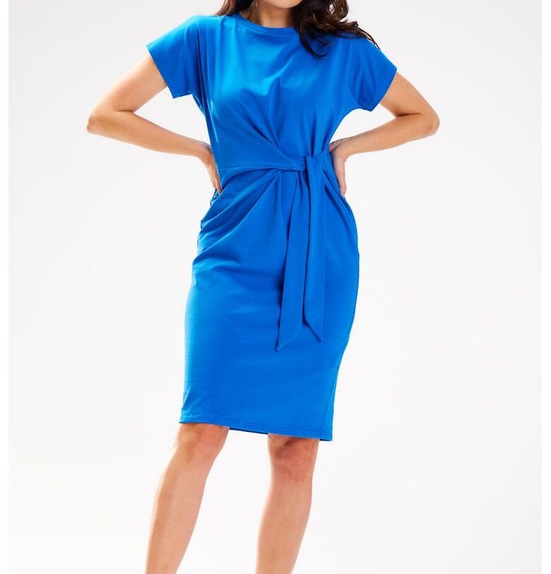 Обикновена памучна рокля с предно закопчаване InfiniteYou