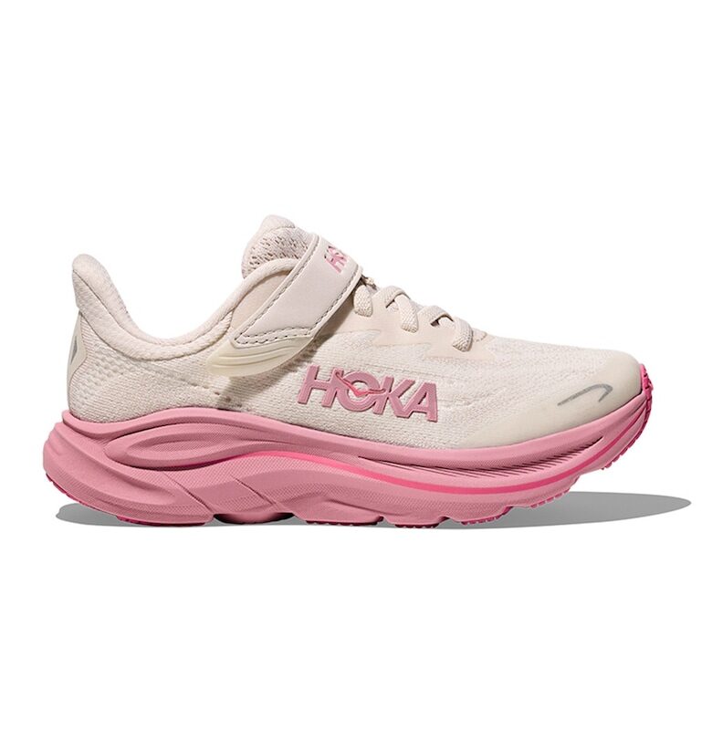 Обувки за бягане Clifton 10 с велкро - Розово - Hoka
