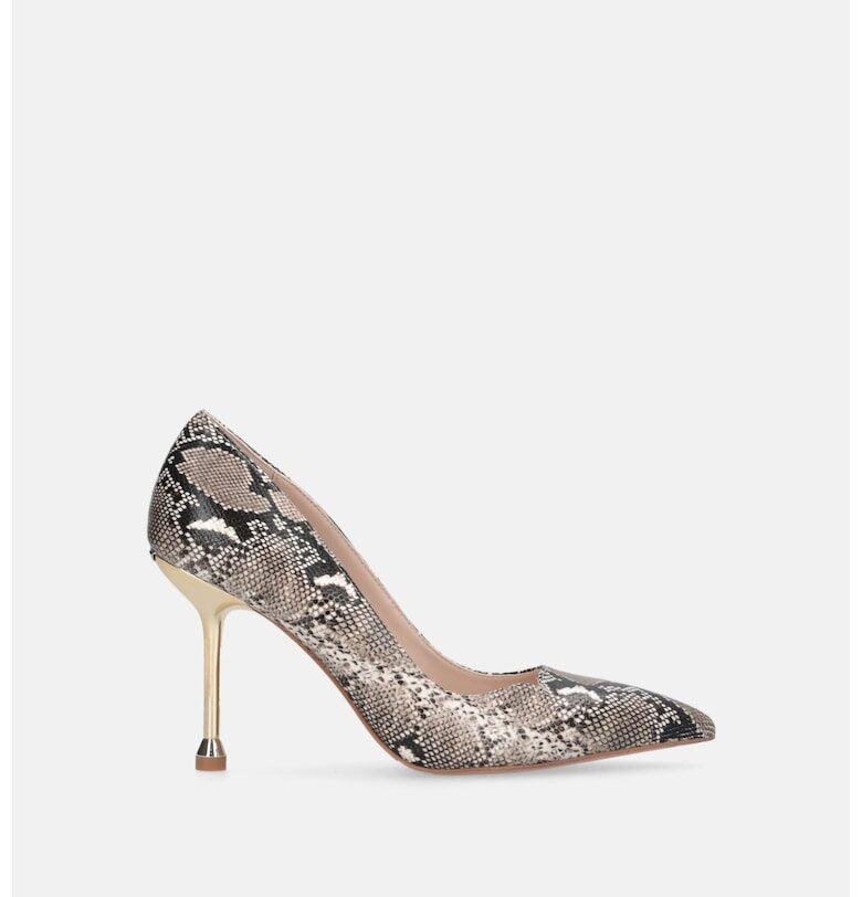 Обувки от еко кожа Court с висок ток и змийски мотиви Liu Jo