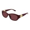 Gucci Овални слънчеви очила с плътен цвят