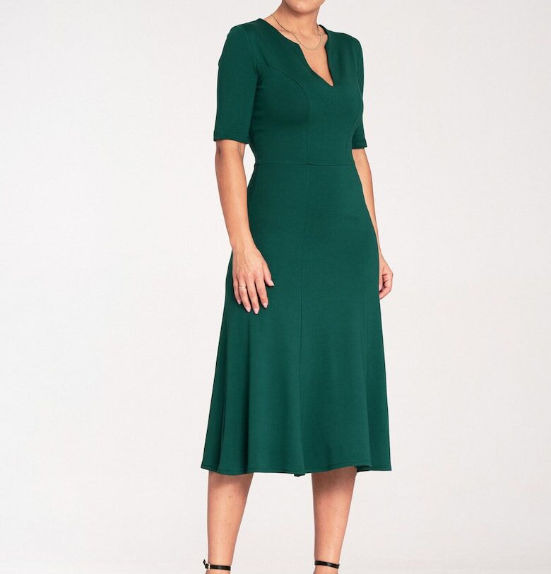 Официална рокля  зелена - вискоза Figl