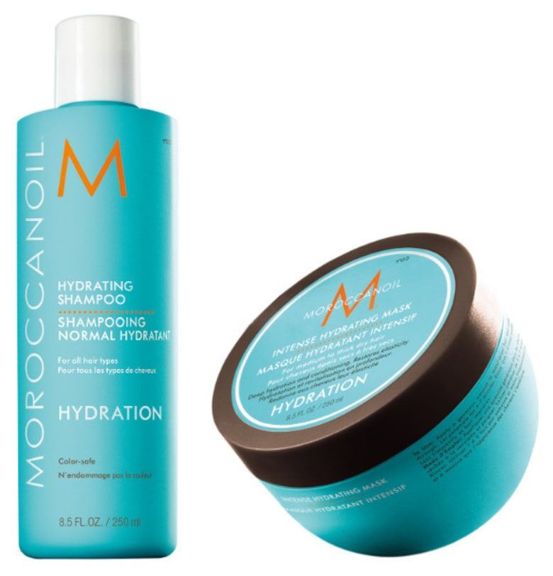 Пакет  Хидратиращ шампоан 250 мл + Интензивна хидратираща маска 250 мл Moroccanoil