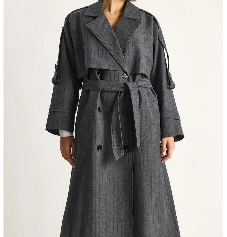 Палто дама -  Текстил - Сиво - HiCCUP