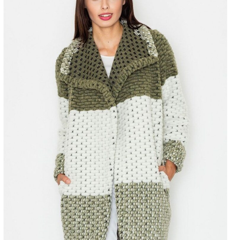 Палто модел  Зелен Figl