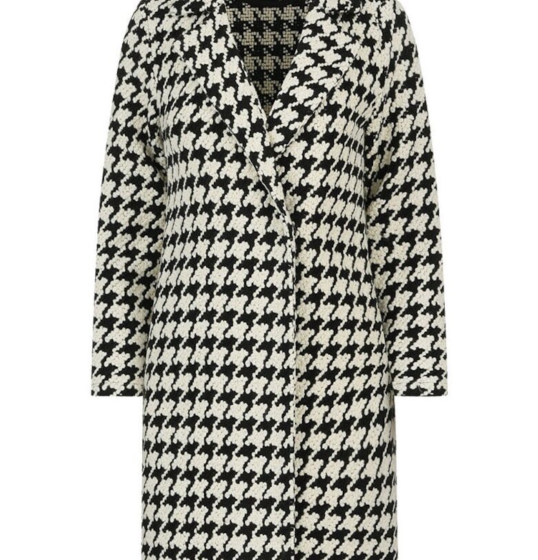 Палто от вълнена смес с принт DiKa