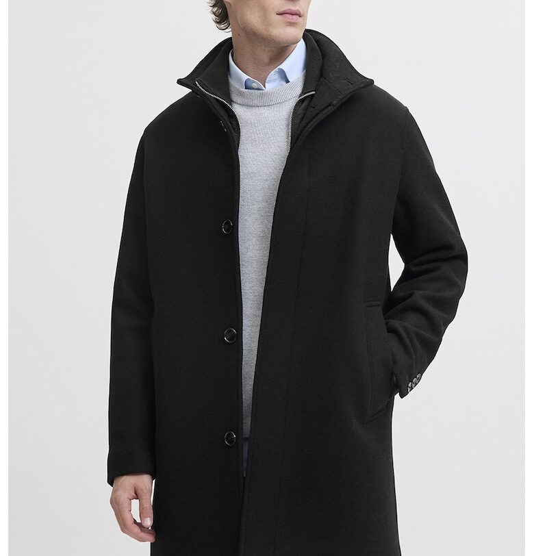 Палто с вълна - Черен Jack  Jones