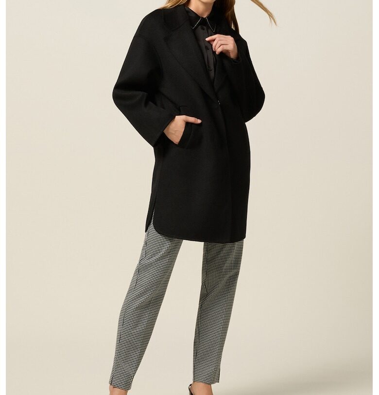 Палто с вълна - Черен Oltre