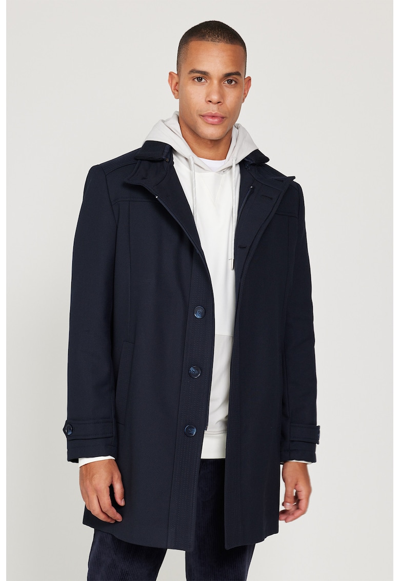 Палто с джобове встрани - Ултрамарин синьо ACCo