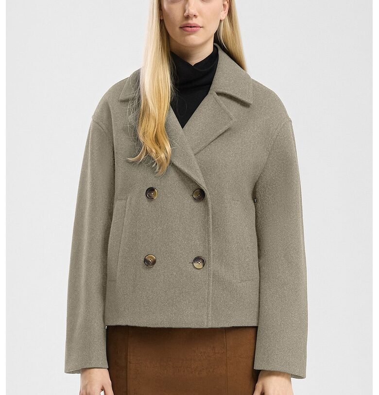 Палто с паднали ръкави - Каки QS