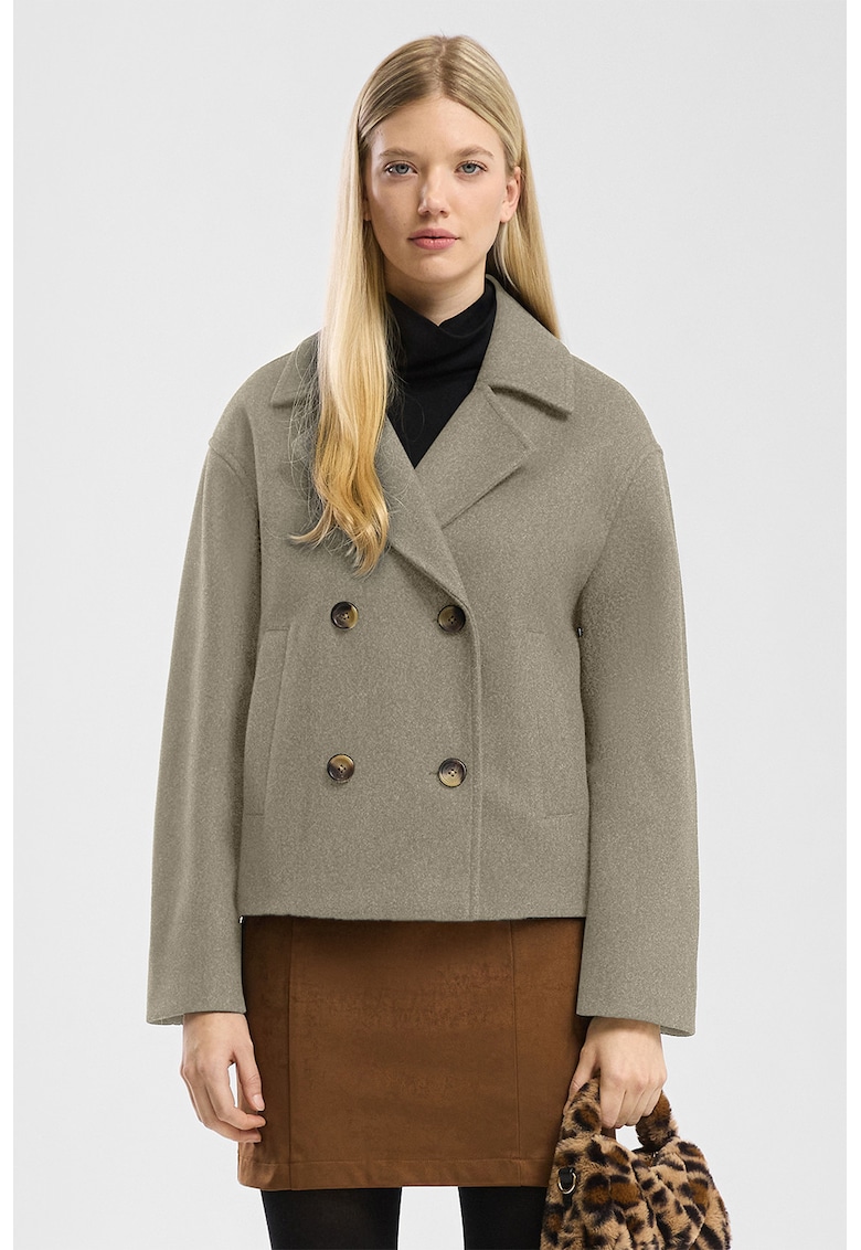 Палто с паднали ръкави - Каки QS