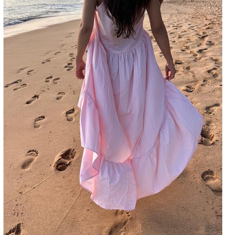 Памучна асиметрична рокля Madlen