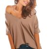 Памучна блуза с V-образно деколте - Един размер InfiniteYou