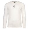 Памучна блуза с лого - Бял ARMANI EXCHANGE