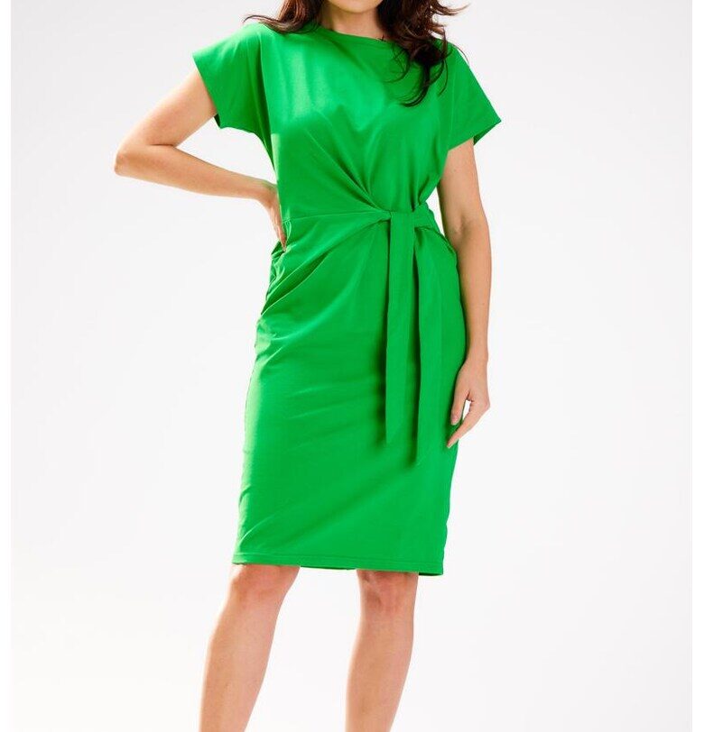 Памучна миди рокля с дизайн отпред InfiniteYou