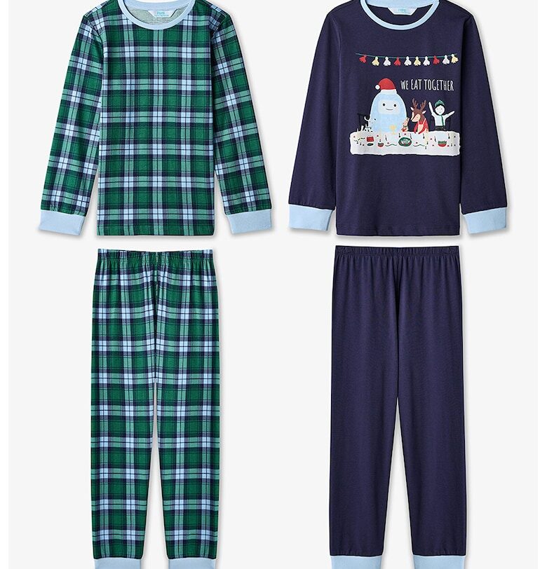 Памучна пижама - 2 части - Зелен/Тъмносин Penti