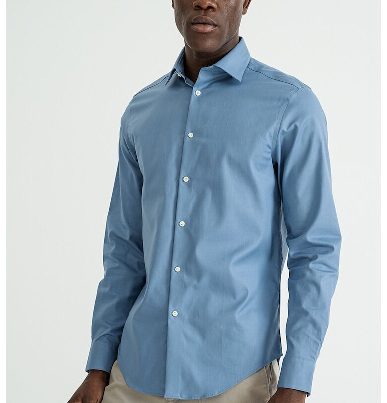 Памучна риза - Прашно синьо CALVIN KLEIN