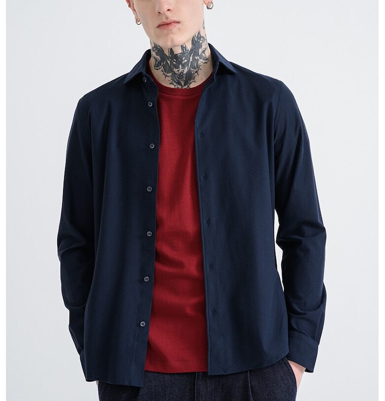 Памучна риза - Ултрамарин синьо Tommy Hilfiger