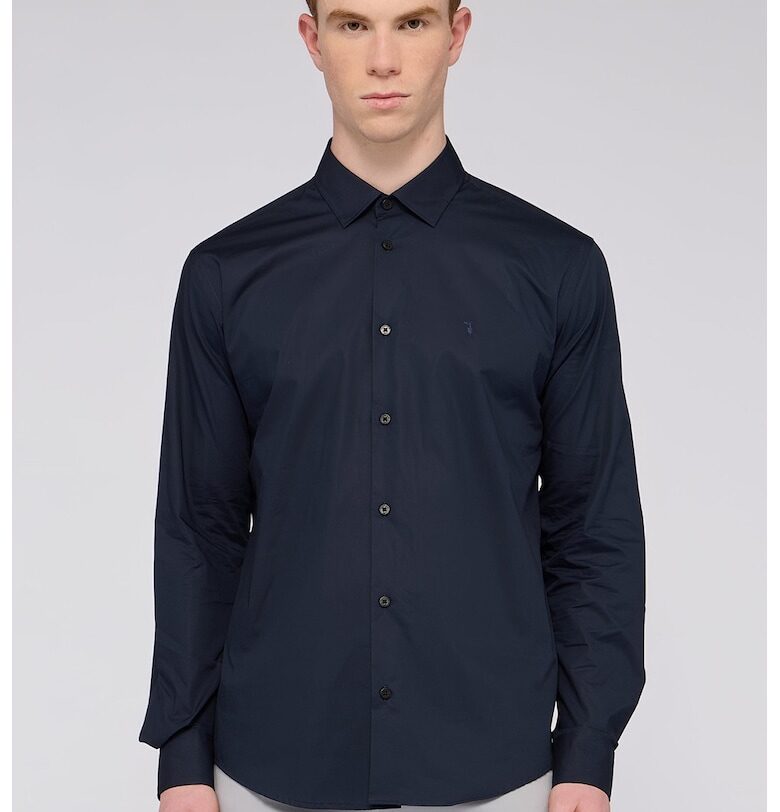 Памучна риза - Ултрамарин синьо Trussardi