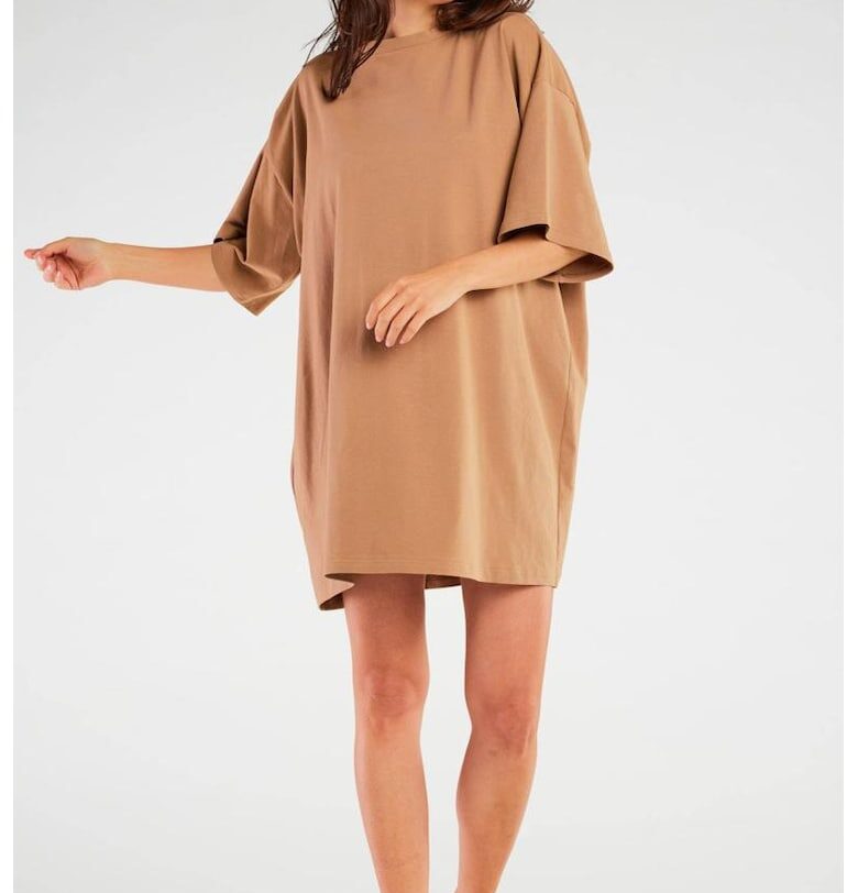 Памучна рокля с къс ръкав - Един размер InfiniteYou