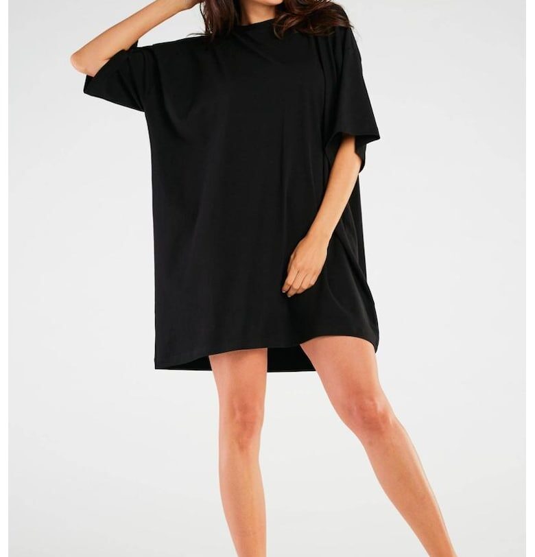 Памучна рокля с къс ръкав - Един размер InfiniteYou