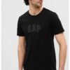 Памучна тениска с лого - Черен GAP
