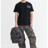 Памучна тениска с лого - Черен/Каки Diesel