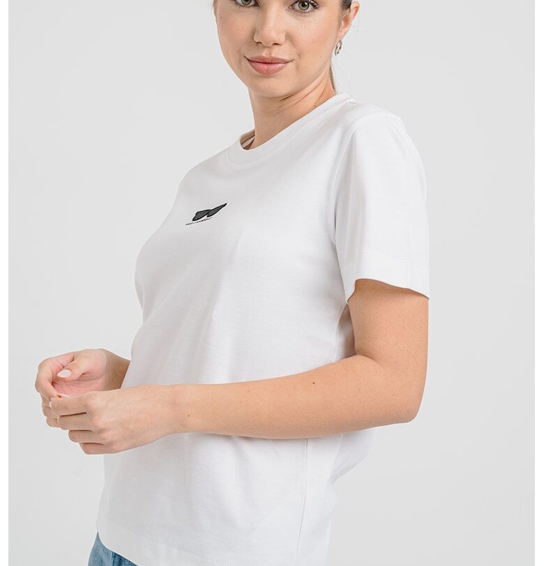 Памучна тениска с овално деколте Karl Lagerfeld