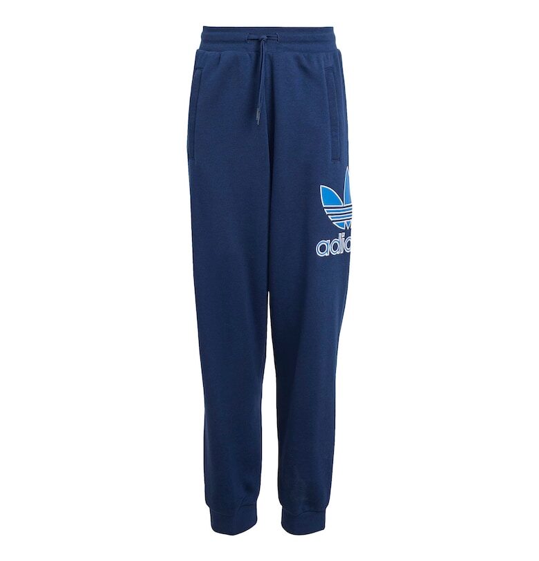 Памучни спортни панталони със средна талия и лайфстайл лого adidas