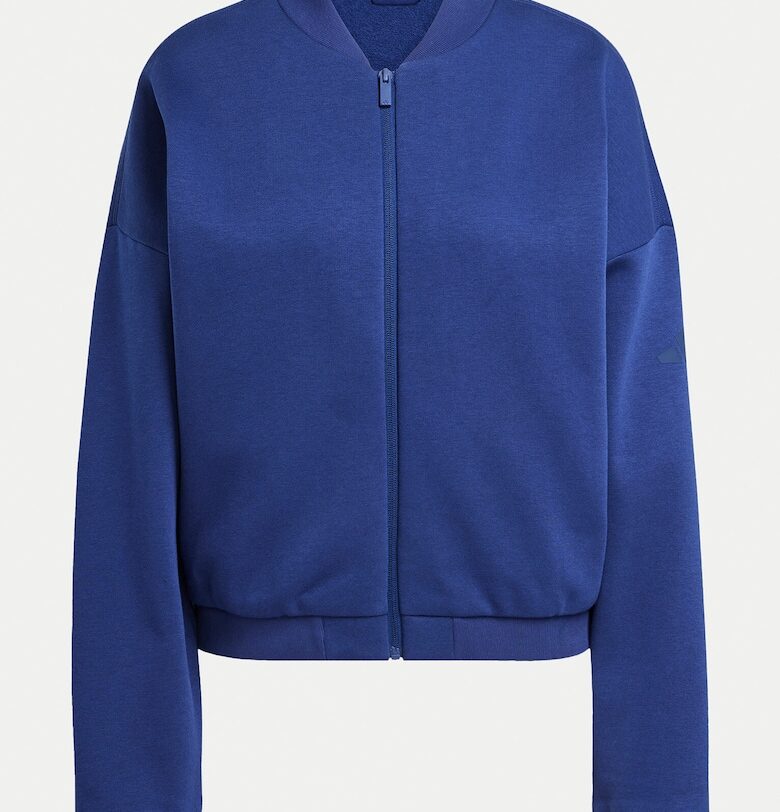 Памучно едноцветно спортно яке adidas