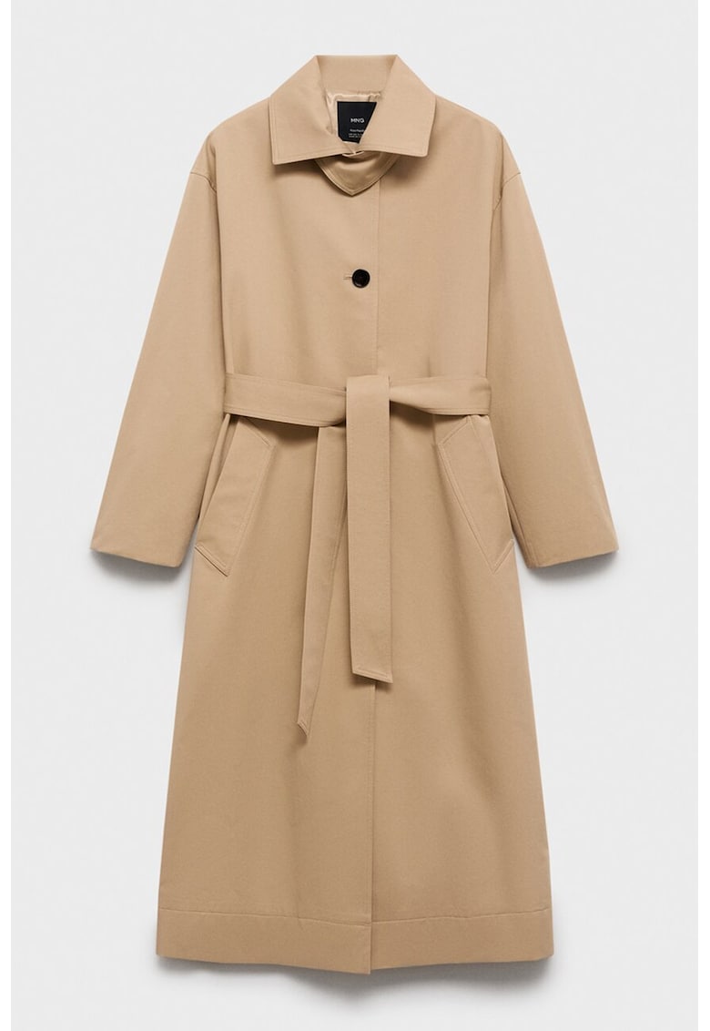 Памучно палто с копчета - Камел Mango