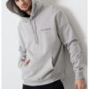 Памучно худи с лого - Сиво-бежов AllSaints