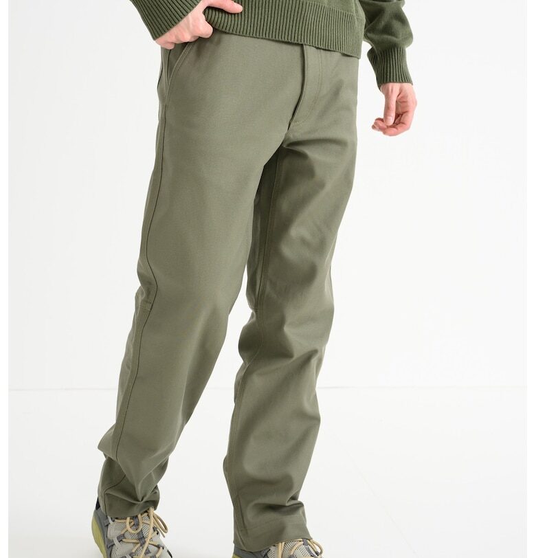 Панталон Zarik със стандартна кройка - Каки HUGO