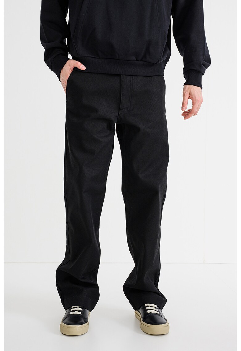 Панталон Zarik със стандартна кройка - Черен HUGO