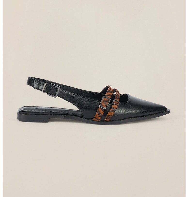 Пантофки от еко кожа с отворена пета Oltre