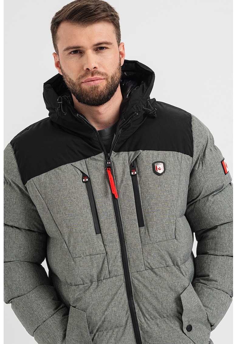 Парка Cashblendeak с цветен блок - Черен/Сив меланж Canadian Peak