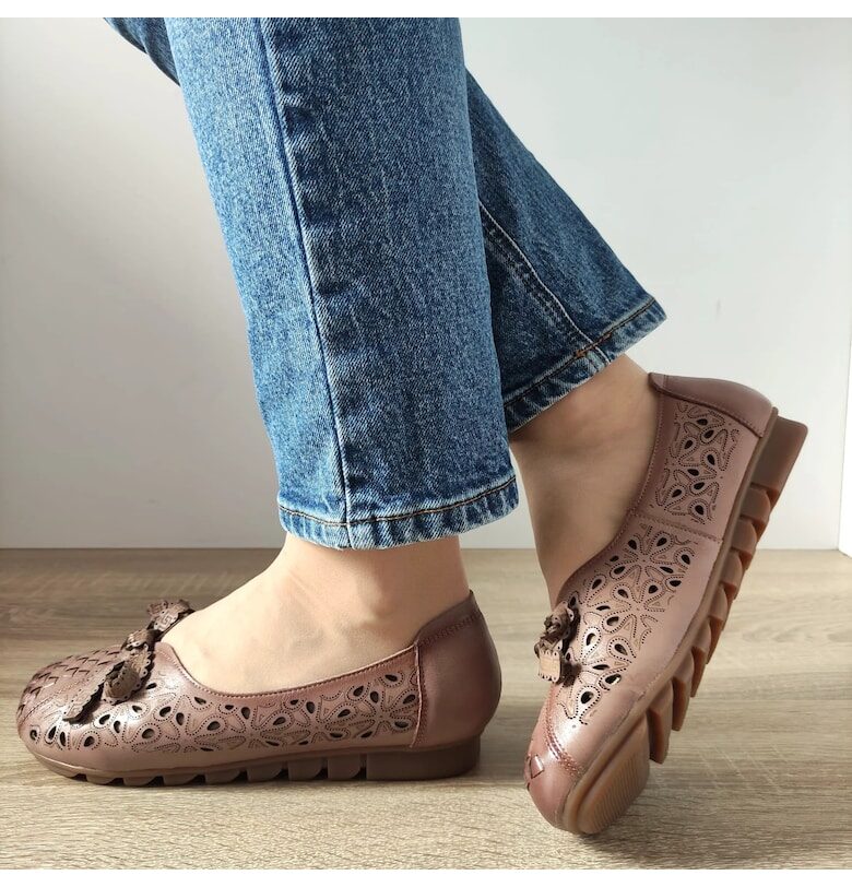 Перфорирани обувки Дамски  106 Apricot - Кайсия FORMAZIONE