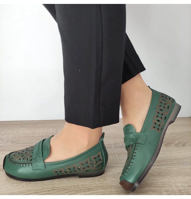 Перфорирани обувки Дамски  Lqn03 Green - Зелено FORMAZIONE
