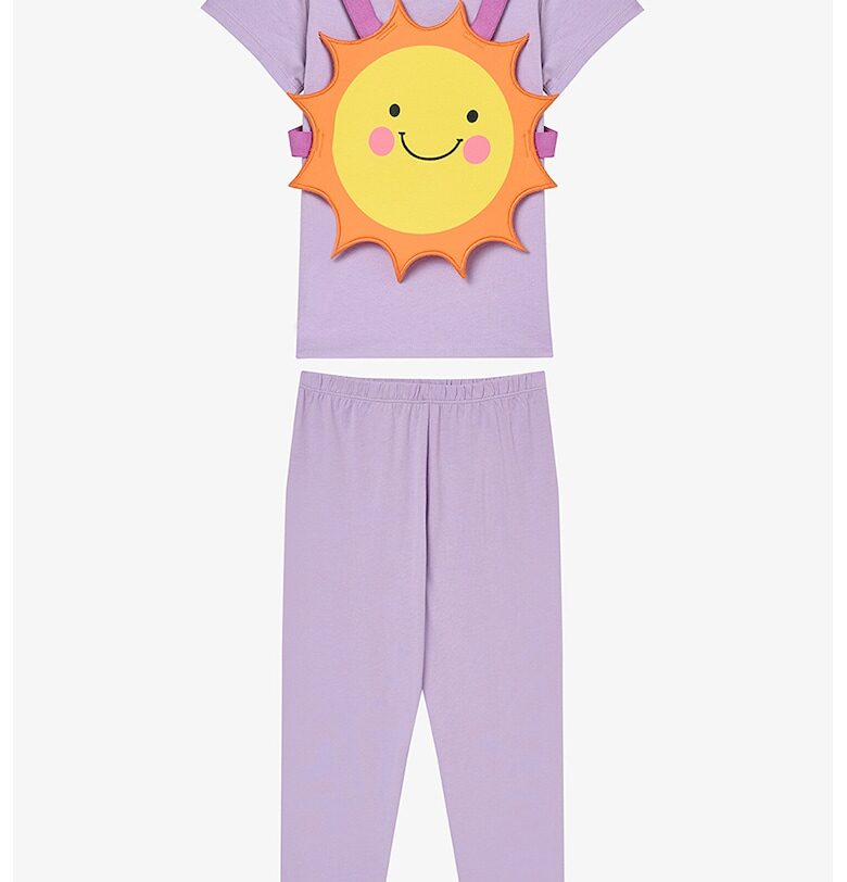 Пижама с графика - Жълт/Лавандула Penti