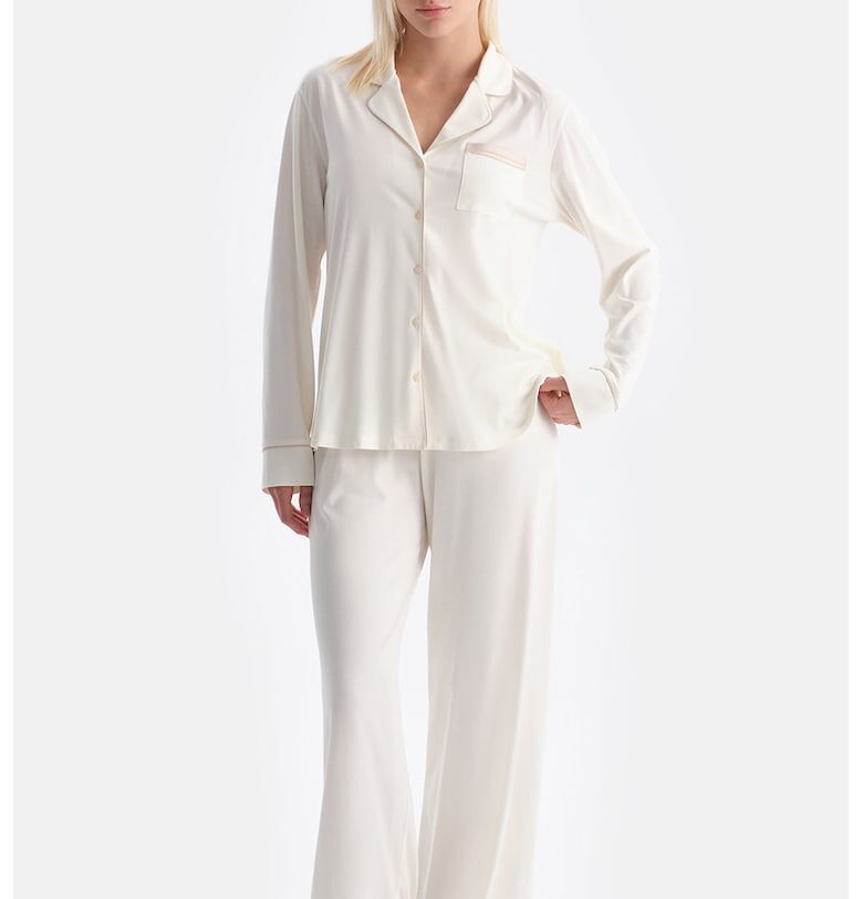 Пижама с модал и памук - Слонова кост DAGI