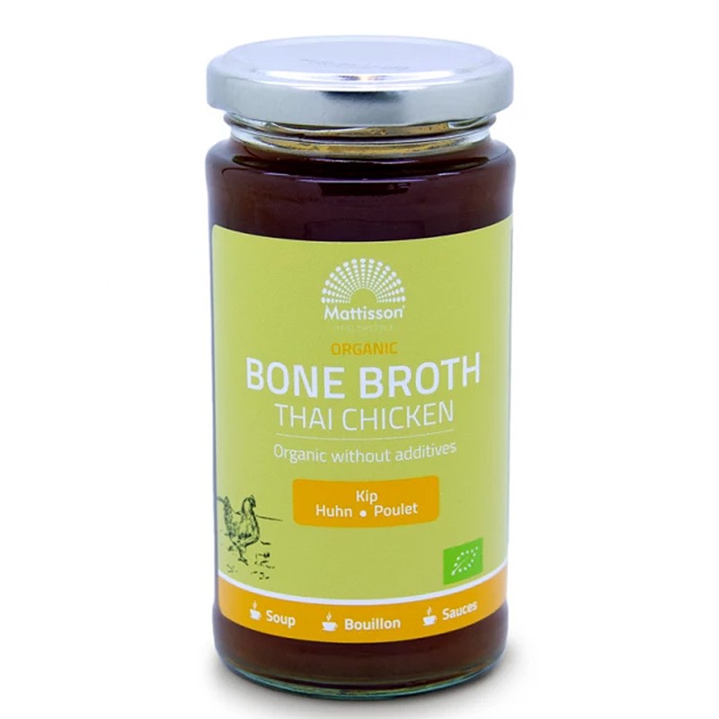 Пилешки костен бульон - био - Със зеленчуци