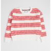 Плетен пуловер с райе - Бял/Оранжев/Розово Tommy Hilfiger