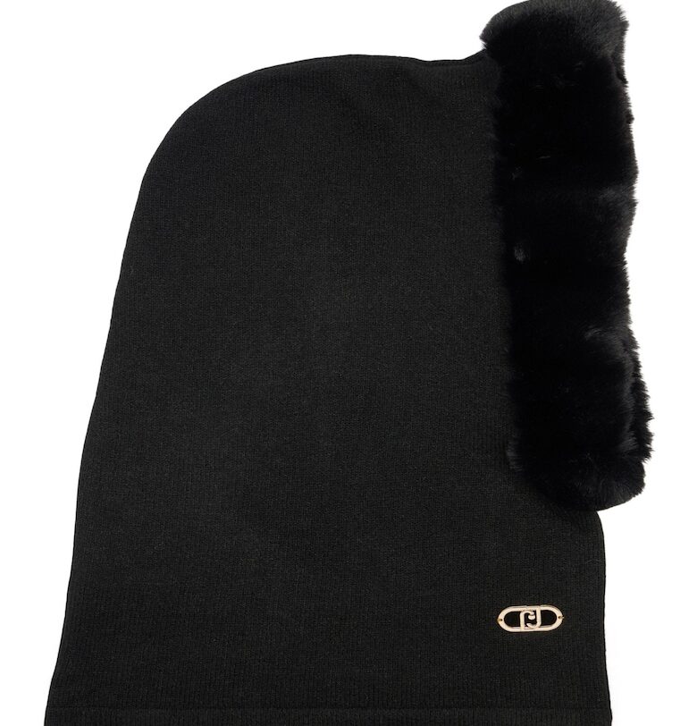 Плетено наметало с мъхести краища Liu Jo