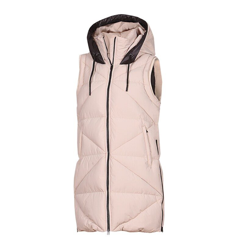 Плътен ежедневен елек с фиксирана качулка жени Jerry бежов - Бежов NORTHFINDER