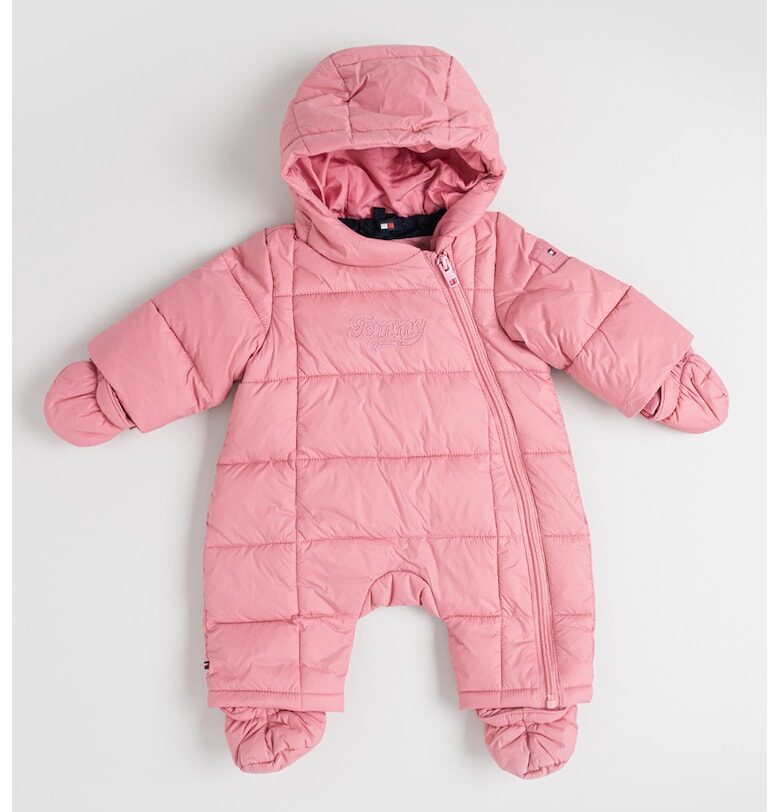 Подплатен гащеризон тип ританки с качулка - Розово Tommy Hilfiger