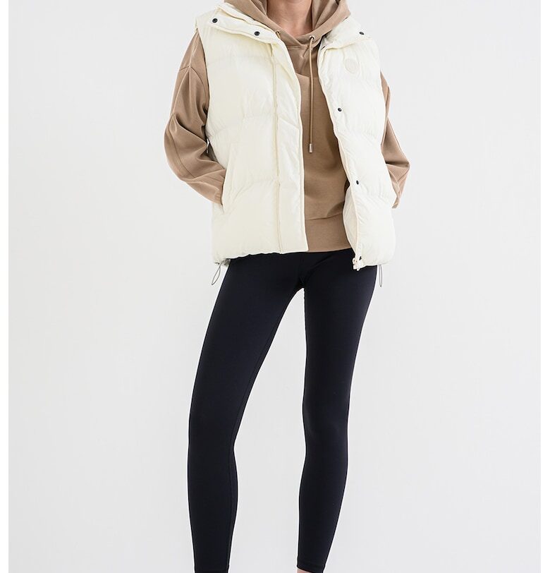 Подплатен елек Hagora с висока яка - Слонова кост HUGO