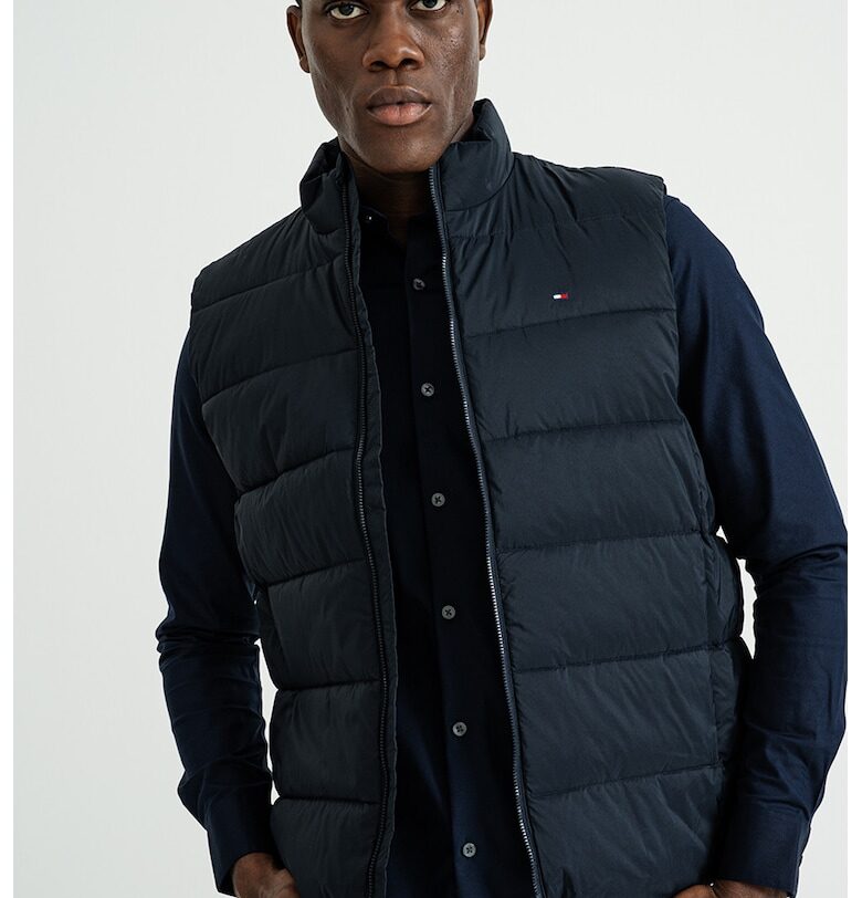 Подплатен елек с ниска яка - Ултрамарин синьо Tommy Hilfiger