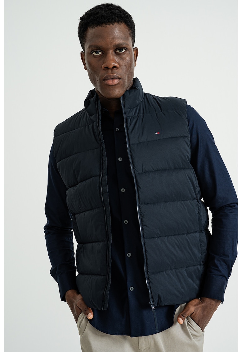 Подплатен елек с ниска яка - Ултрамарин синьо Tommy Hilfiger