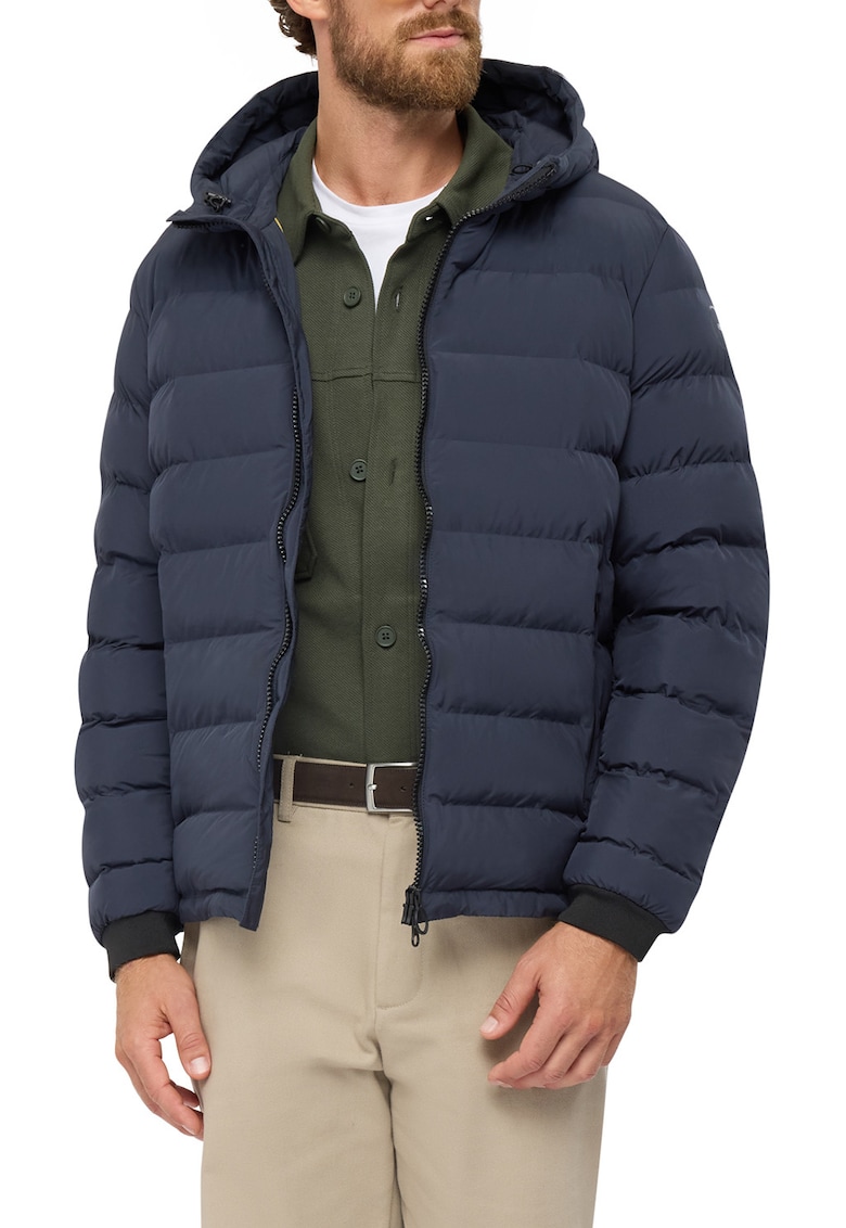 Подплатено зимно яке Spherica с качулка - Тъмносин Geox